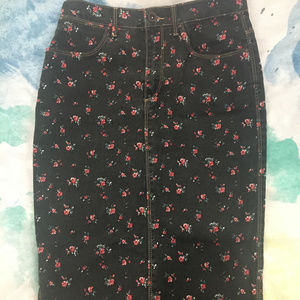 ZARA Brown Denim Skirt